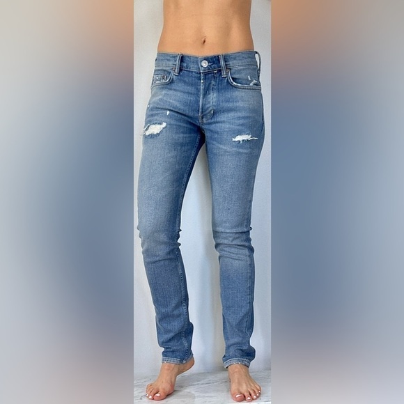 ALLSAINTS MENS REX SLIM JEANS BLUE SIZE 28 - Picture 4 of 5